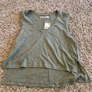 Free people green tank top